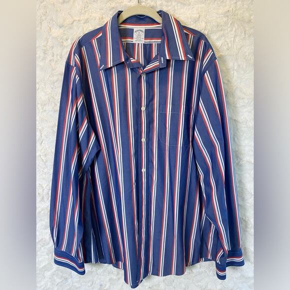 Brooks Brothers Regent Fit Multi Striped Men’s Long Sleeve Button Down Shirt XL - Picture 1 of 5